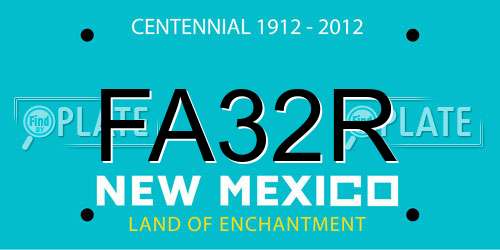 FA32R New Mexico License Plate
