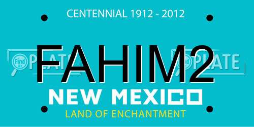 FAHIM2 New Mexico License Plate