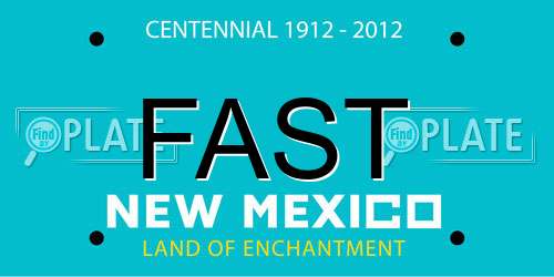 FAST New Mexico License Plate