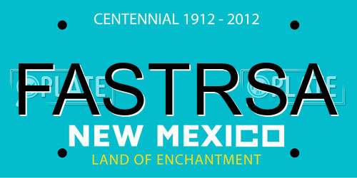 FASTRSA New Mexico License Plate