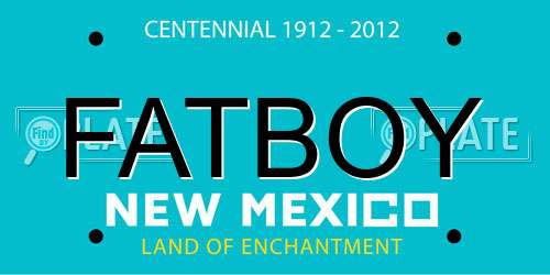 FATBOY New Mexico License Plate