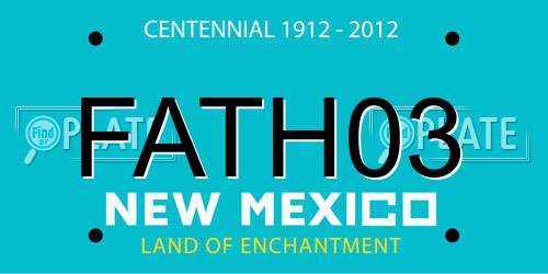 FATH03 New Mexico License Plate