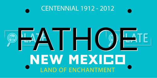 FATHOE New Mexico License Plate