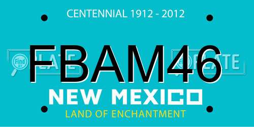 FBAM46 New Mexico License Plate