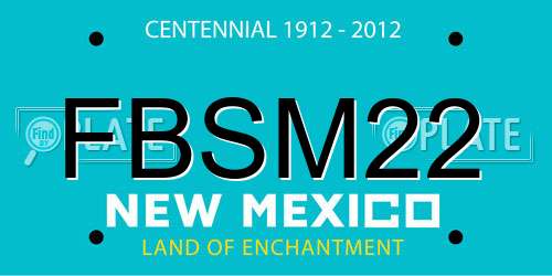 FBSM22 New Mexico License Plate