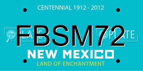 FBSM72 New Mexico License Plate
