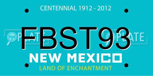 FBST93 New Mexico License Plate