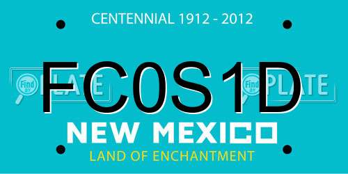FC0S1D New Mexico License Plate