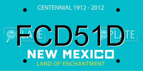 FCD51D New Mexico License Plate