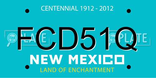 FCD51Q New Mexico License Plate