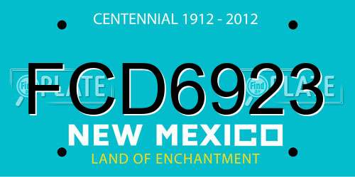 FCD6923 New Mexico License Plate