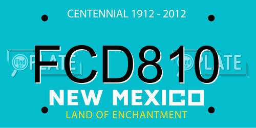 FCD810 New Mexico License Plate