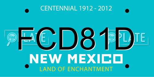 FCD81D New Mexico License Plate