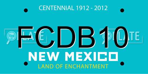 FCDB10 New Mexico License Plate