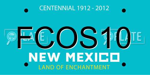 FCOS10 New Mexico License Plate