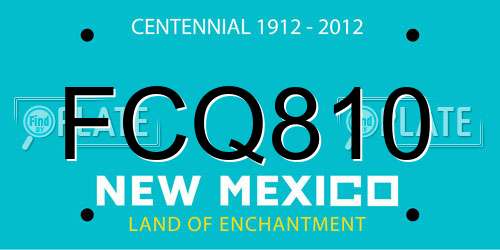 FCQ810 New Mexico License Plate