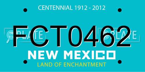 FCT0462 New Mexico License Plate