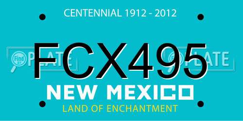 FCX495 New Mexico License Plate