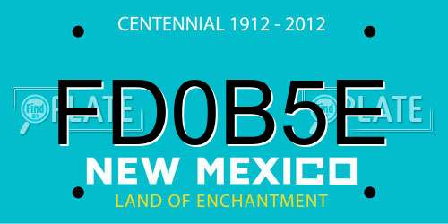 FD0B5E New Mexico License Plate