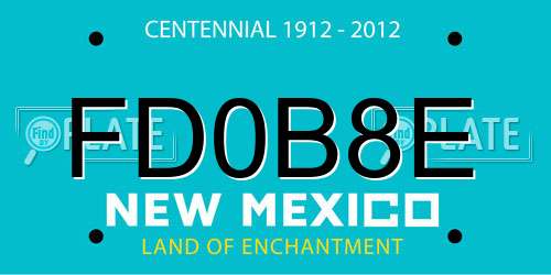 FD0B8E New Mexico License Plate