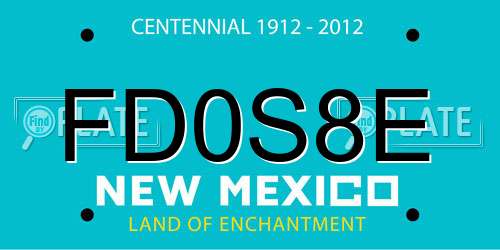 FD0S8E New Mexico License Plate