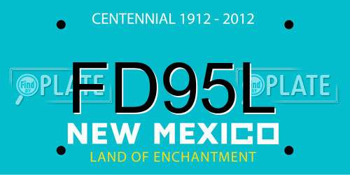 FD95L New Mexico License Plate
