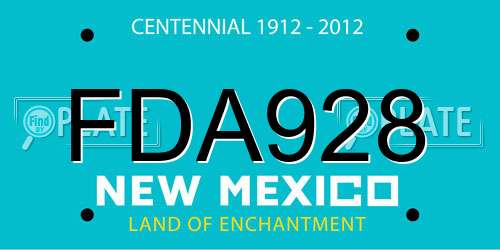 FDA928 New Mexico License Plate