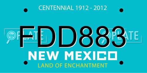 FDD883 New Mexico License Plate