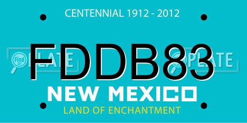 FDDB83 New Mexico License Plate