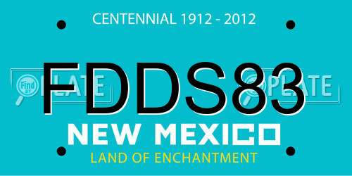 FDDS83 New Mexico License Plate
