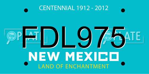 FDL975 New Mexico License Plate