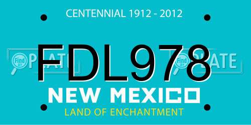 FDL978 New Mexico License Plate