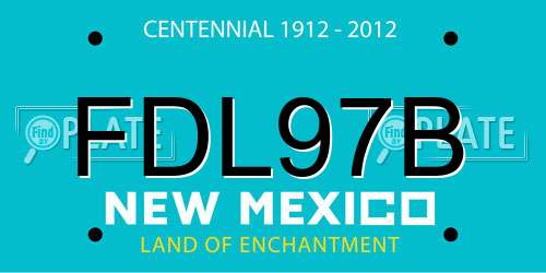FDL97B New Mexico License Plate