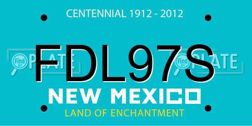 FDL97S New Mexico License Plate