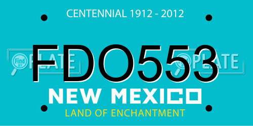 FDO553 New Mexico License Plate