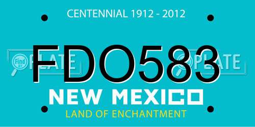 FDO583 New Mexico License Plate