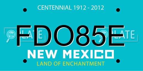 FDO85E New Mexico License Plate