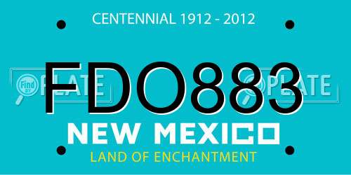FDO883 New Mexico License Plate