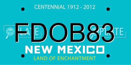 FDOB83 New Mexico License Plate