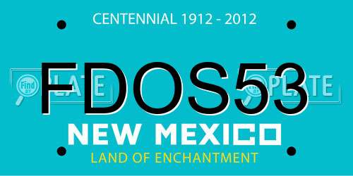 FDOS53 New Mexico License Plate
