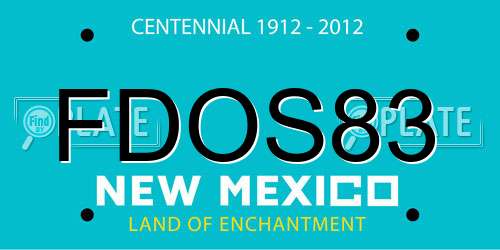 FDOS83 New Mexico License Plate