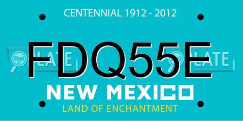 FDQ55E New Mexico License Plate