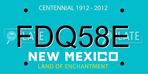 FDQ58E New Mexico License Plate