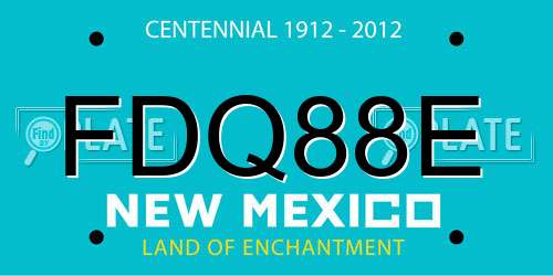 FDQ88E New Mexico License Plate