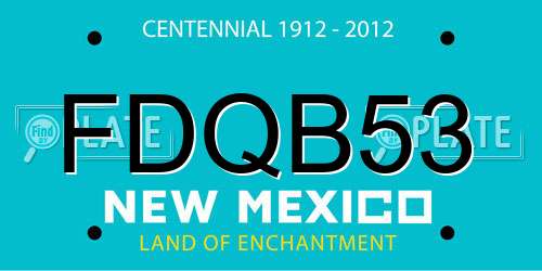 FDQB53 New Mexico License Plate