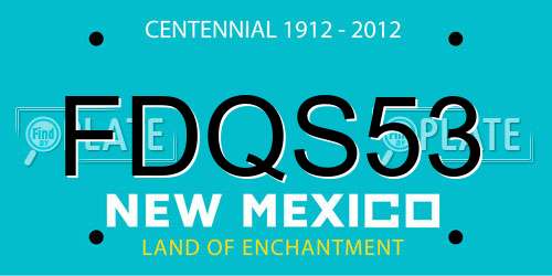FDQS53 New Mexico License Plate
