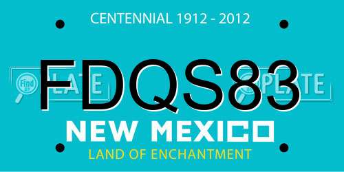 FDQS83 New Mexico License Plate