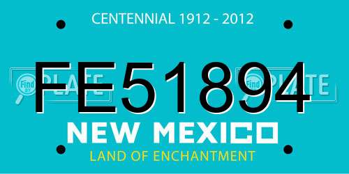 FE51894 New Mexico License Plate