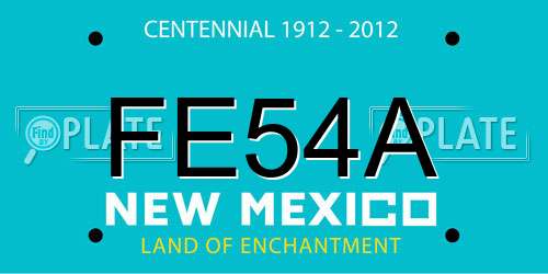 FE54A New Mexico License Plate
