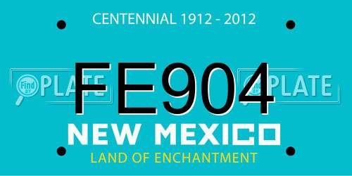 FE904 New Mexico License Plate